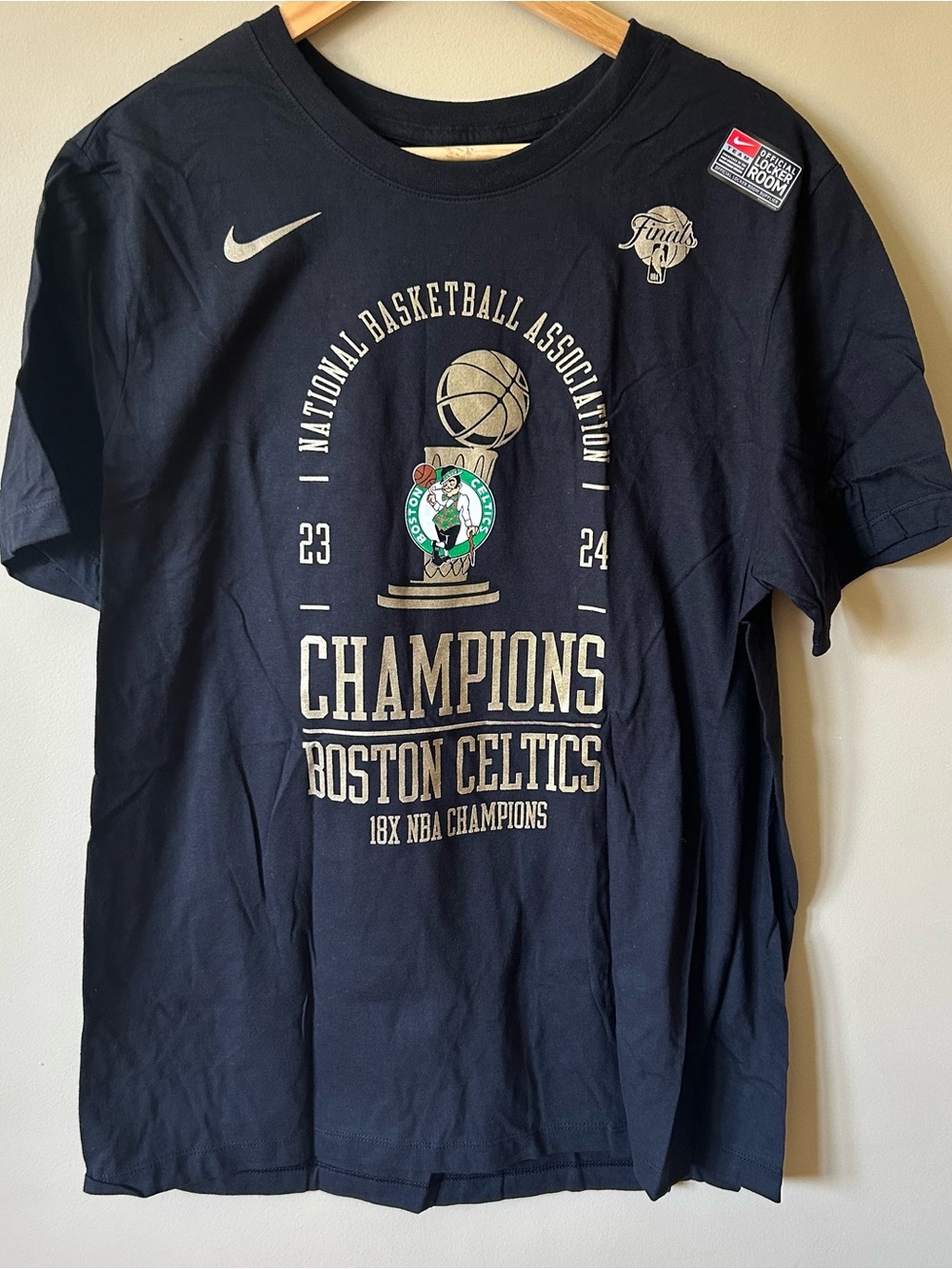 Nike NBA Boston Celtics Championship T Shirt Men’s Large Brand New
